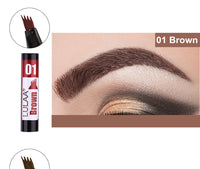 5 Colors Eyebrow Pen Waterproof 4 Fork Tip Eyebrow Tattoo Pencil Cosmetic Long Lasting Natural Dark Brown Liquid Eye Brow Pencil