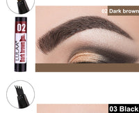 5 Colors Eyebrow Pen Waterproof 4 Fork Tip Eyebrow Tattoo Pencil Cosmetic Long Lasting Natural Dark Brown Liquid Eye Brow Pencil