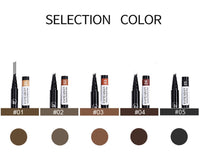 5 Colors Eyebrow Pen Waterproof 4 Fork Tip Eyebrow Tattoo Pencil Cosmetic Long Lasting Natural Dark Brown Liquid Eye Brow Pencil