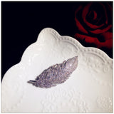 Luxury Brooches For Women Feather Cubic Zirconia Fine Jewelry Romantic Pin Accessories Simple High Quality Boutonniere