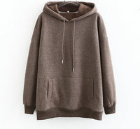 Autumn Winter Women thick fleece 100% cotton suit 2 pieces sets hoodies sweatshirt and pants suits