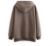 Autumn Winter Women thick fleece 100% cotton suit 2 pieces sets hoodies sweatshirt and pants suits