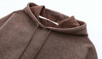 Autumn Winter Women thick fleece 100% cotton suit 2 pieces sets hoodies sweatshirt and pants suits