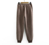 Autumn Winter Women thick fleece 100% cotton suit 2 pieces sets hoodies sweatshirt and pants suits