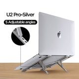 COOLCOLD Laptop Stand Height Adjustable Aluminum Laptop Riser Holder Portable Ergonomic Notebook to 17 inch for MacBook Air Pro