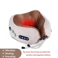 Electric Neck Massager U shaped Pillow Multifunctional Portable Shoulder Cervical Massager Outdoor Home Car Relaxing Massage