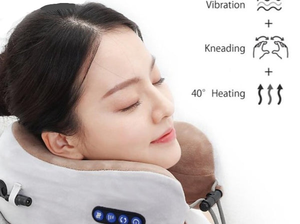 Electric Neck Massager U shaped Pillow Multifunctional Portable Shoulder Cervical Massager Outdoor Home Car Relaxing Massage