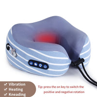 Electric Neck Massager U shaped Pillow Multifunctional Portable Shoulder Cervical Massager Outdoor Home Car Relaxing Massage