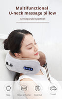 Electric Neck Massager U shaped Pillow Multifunctional Portable Shoulder Cervical Massager Outdoor Home Car Relaxing Massage