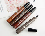 5 Colors Eyebrow Pen Waterproof 4 Fork Tip Eyebrow Tattoo Pencil Cosmetic Long Lasting Natural Dark Brown Liquid Eye Brow Pencil