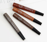 5 Colors Eyebrow Pen Waterproof 4 Fork Tip Eyebrow Tattoo Pencil Cosmetic Long Lasting Natural Dark Brown Liquid Eye Brow Pencil