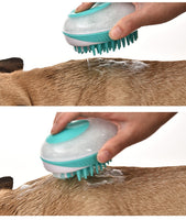 Pet Dog Bath Brush Comb Pet SPA Massage Brush Soft Silicone Dogs Cats Shower Hair Grooming Cmob Dog Cleaning Tool Pet Supplies