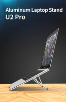 COOLCOLD Laptop Stand Height Adjustable Aluminum Laptop Riser Holder Portable Ergonomic Notebook to 17 inch for MacBook Air Pro