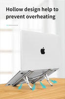 COOLCOLD Laptop Stand Height Adjustable Aluminum Laptop Riser Holder Portable Ergonomic Notebook to 17 inch for MacBook Air Pro