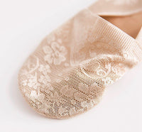 5 Pairs Fashion Women Girls Summer Socks Style Lace Flower Short Sock Antiskid Invisible Ankle Socks  7 colors