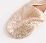5 Pairs Fashion Women Girls Summer Socks Style Lace Flower Short Sock Antiskid Invisible Ankle Socks  7 colors