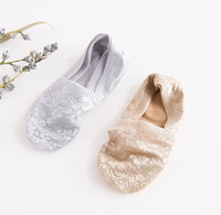 5 Pairs Fashion Women Girls Summer Socks Style Lace Flower Short Sock Antiskid Invisible Ankle Socks  7 colors