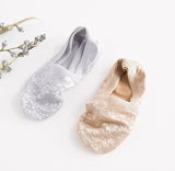 5 Pairs Fashion Women Girls Summer Socks Style Lace Flower Short Sock Antiskid Invisible Ankle Socks  7 colors