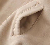 Autumn Winter Women thick fleece 100% cotton suit 2 pieces sets hoodies sweatshirt and pants suits