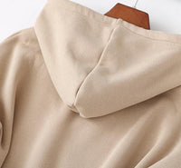 Autumn Winter Women thick fleece 100% cotton suit 2 pieces sets hoodies sweatshirt and pants suits