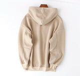 Autumn Winter Women thick fleece 100% cotton suit 2 pieces sets hoodies sweatshirt and pants suits