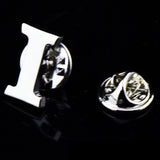 A to Z 26 Letters Pin Silver Color Fashion English Symbol Design Men's Suit Collar Lapel Brooch Pin Party Jewelry