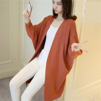 Long Cardigan Women Sweater Autumn Winter Bat Sleeve Knitted Sweater Plus Size Jacket Loose Ladies Sweaters Cardigans 3XL