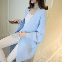 Long Cardigan Women Sweater Autumn Winter Bat Sleeve Knitted Sweater Plus Size Jacket Loose Ladies Sweaters Cardigans 3XL