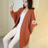 Long Cardigan Women Sweater Autumn Winter Bat Sleeve Knitted Sweater Plus Size Jacket Loose Ladies Sweaters Cardigans 3XL
