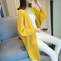 Long Cardigan Women Sweater Autumn Winter Bat Sleeve Knitted Sweater Plus Size Jacket Loose Ladies Sweaters Cardigans 3XL