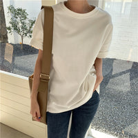 Spring Summer Women 6 Colors T-shirt  Casual Long Sleeve Loose Bottoming Solid Female Basic Thick Tops