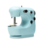 Sewing Machine With Foot Pedal Mini Electric Portable Stitches For New Tailor Light Multilingual Manual Six Color Board