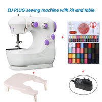 Sewing Machine With Foot Pedal Mini Electric Portable Stitches For New Tailor Light Multilingual Manual Six Color Board
