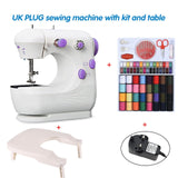 Sewing Machine With Foot Pedal Mini Electric Portable Stitches For New Tailor Light Multilingual Manual Six Color Board