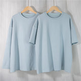 Spring Summer Women 6 Colors T-shirt  Casual Long Sleeve Loose Bottoming Solid Female Basic Thick Tops