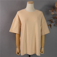 Spring Summer Women 6 Colors T-shirt  Casual Long Sleeve Loose Bottoming Solid Female Basic Thick Tops