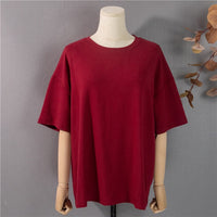 Spring Summer Women 6 Colors T-shirt  Casual Long Sleeve Loose Bottoming Solid Female Basic Thick Tops