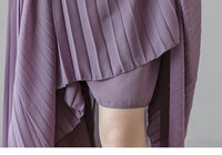 New Solid Color Wide Leg Pants Women Chic Pleated Elastic High Waist Loose Trousers Summer Casual Flowing Chiffon Pants