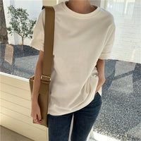 Spring Summer Women 6 Colors T-shirt  Casual Long Sleeve Loose Bottoming Solid Female Basic Thick Tops