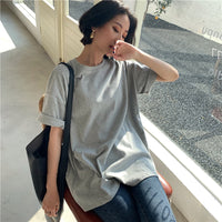 Spring Summer Women 6 Colors T-shirt  Casual Long Sleeve Loose Bottoming Solid Female Basic Thick Tops