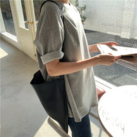 Spring Summer Women 6 Colors T-shirt  Casual Long Sleeve Loose Bottoming Solid Female Basic Thick Tops
