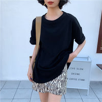 Spring Summer Women 6 Colors T-shirt  Casual Long Sleeve Loose Bottoming Solid Female Basic Thick Tops