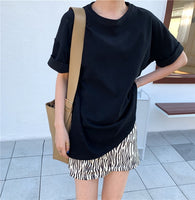 Spring Summer Women 6 Colors T-shirt  Casual Long Sleeve Loose Bottoming Solid Female Basic Thick Tops