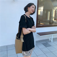 Spring Summer Women 6 Colors T-shirt  Casual Long Sleeve Loose Bottoming Solid Female Basic Thick Tops