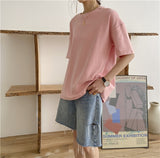 Spring Summer Women 6 Colors T-shirt  Casual Long Sleeve Loose Bottoming Solid Female Basic Thick Tops