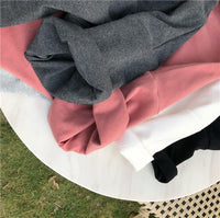 Spring Summer Women 6 Colors T-shirt  Casual Long Sleeve Loose Bottoming Solid Female Basic Thick Tops