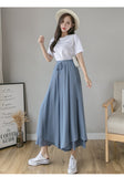 Casual Solid Color Wide Leg Pants Elastic High-waist Pleated Women's Pants Loose Flowing Summer Female Chiffon Trousers