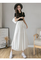 Casual Solid Color Wide Leg Pants Elastic High-waist Pleated Women's Pants Loose Flowing Summer Female Chiffon Trousers