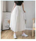 Casual Solid Color Wide Leg Pants Elastic High-waist Pleated Women's Pants Loose Flowing Summer Female Chiffon Trousers