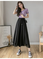 Casual Solid Color Wide Leg Pants Elastic High-waist Pleated Women's Pants Loose Flowing Summer Female Chiffon Trousers